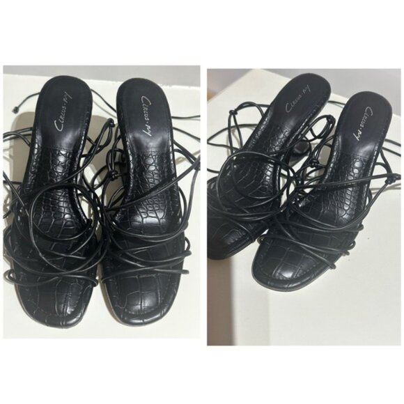 Circus by Sam Edelman Black Strappy Heel sandal- PRELOVED- 9 - Picture 5 of 13